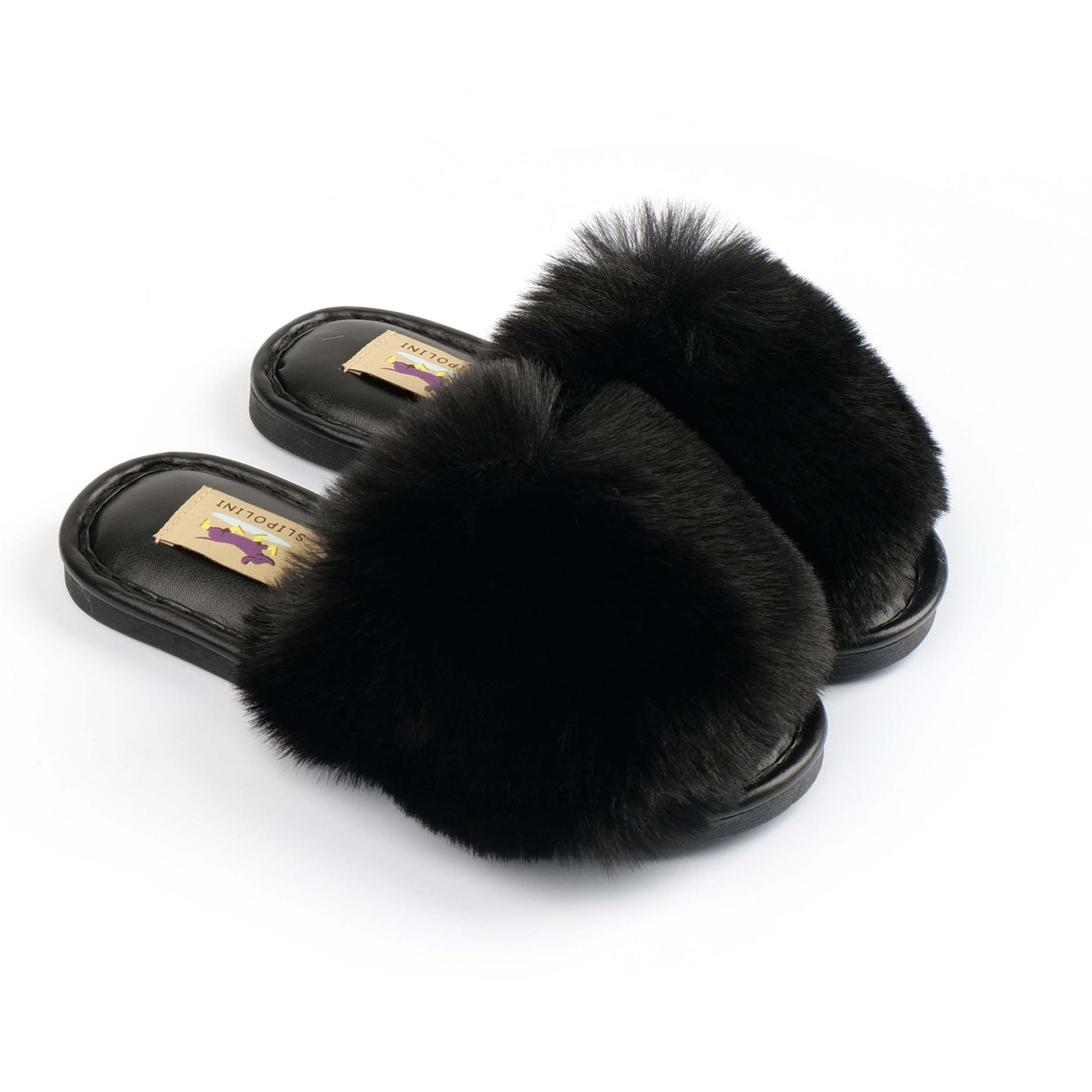 Slipolini Fluffy Cloud Soft Plush Slippers for Women - Cozy Indoor Footwear, Plush Fabric, Slip-On Design, Available in Neutral Tones - Comfortable and Relaxing for Lounging at Home, Winding Down After Work, or Enjoying Cozy Evenings