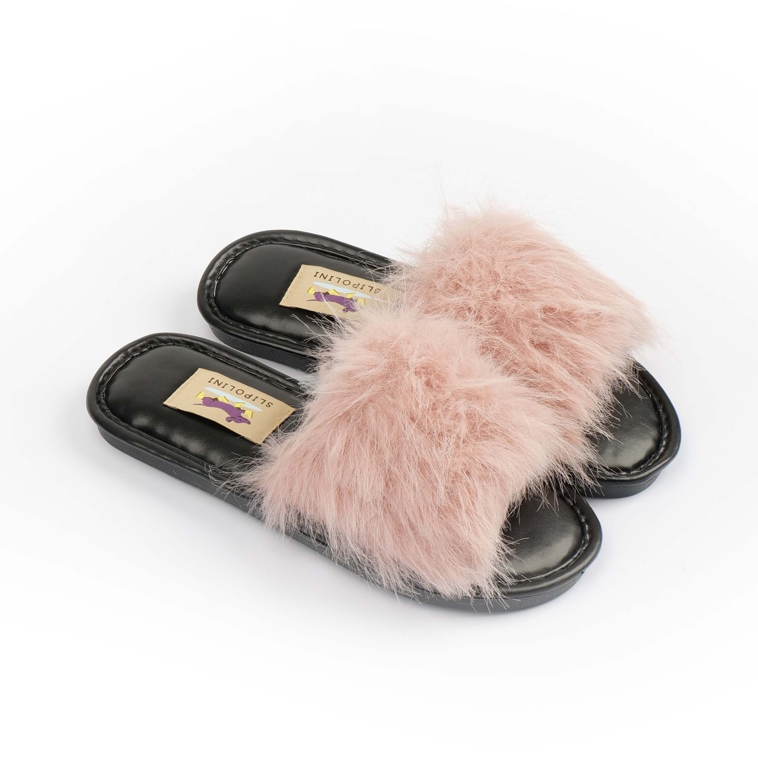 Slipolini Luxe Home Women's Slippers - Premium Soft Plush Upper, Leather Sole, Chic Slip-On Design, Elegant Neutral Tones - Luxurious Comfort for Stylish Lounging, Perfect for Cozy Evenings and Relaxation at Home