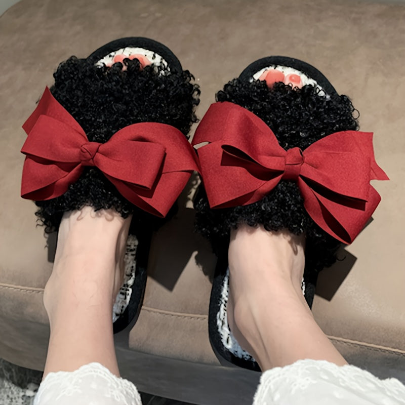 Summer Fashion Big Pink Bow Slippers For Women House Bedroom Elegant Lady Crossbands Slide Slipper Shoes Comfy Trendy Gift Slippers