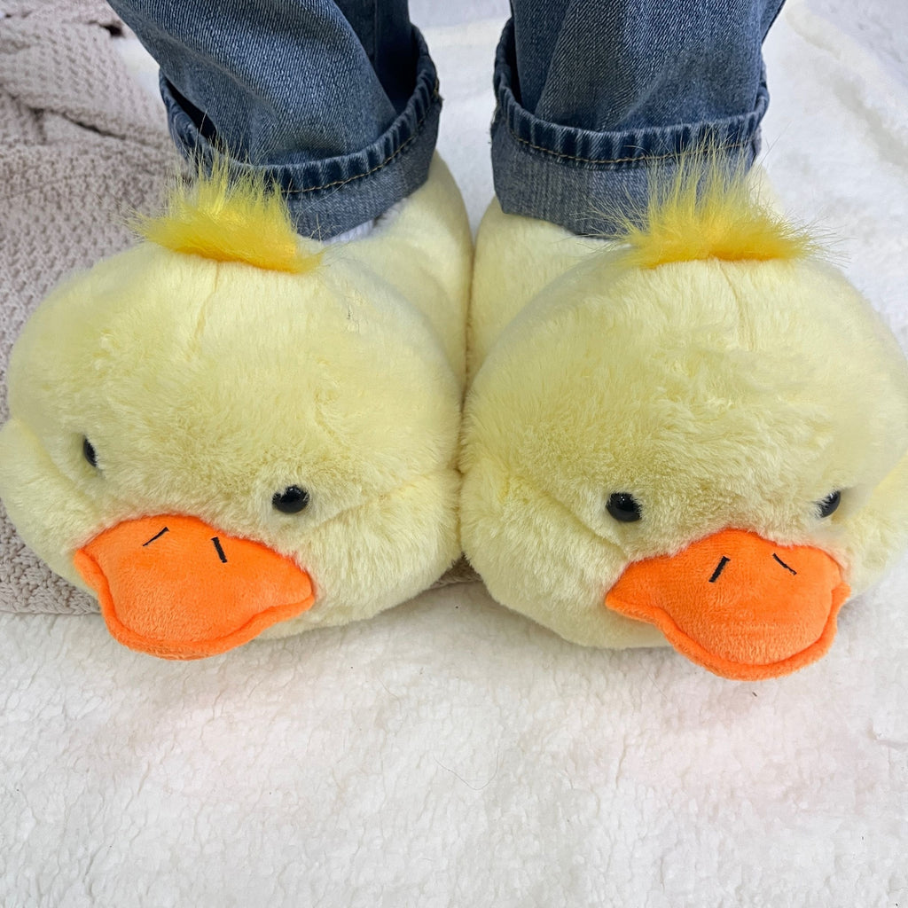 Christmas Cute Duck Animal Design Winter Warm Slippers Indoor Outdoor Shoes Creative Gift Suitable For Bedroom And Outdoor Use