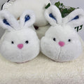 Cozy White Bunny Slippers - Cute Animal Design with Floppy Ears & Pink Nose, Warm Indoor\u002FOutdoor Shoes, Perfect for Bedroom or Gift, Machine Washable, Valentine's Day Gifts
