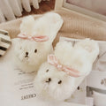 Cute Rabbit Autumn And Winter Warm Slippers Animal Indoor Shoes Creative Gift Suitable For Bedroom And Outdoor Use
