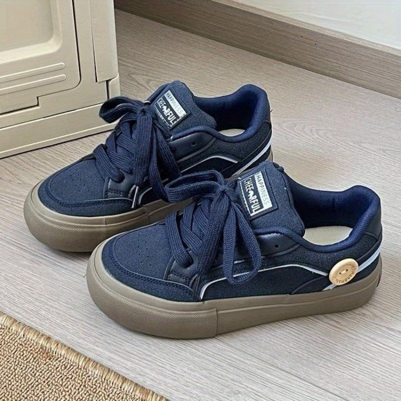 Women'S Breathable Walking Shoes with Wide Last Design - Moisture-Wicking PU Upper & EVA Insole, Pink & White Striped Accents, Rubber Sole for All-Day Comfort - Ideal for Daily Activities, Ladies Sneakers