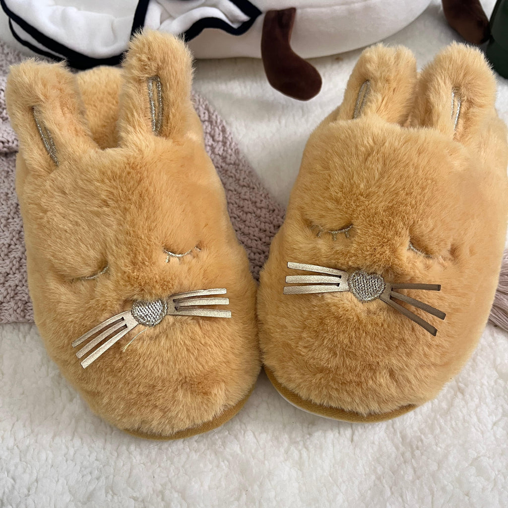 Spring Festival Cute Rabbit Animal Shape Winter Warm Slippers Indoor and Outdoor Shoes Creative Gift Suitable for Bedroom and Outdoor Use