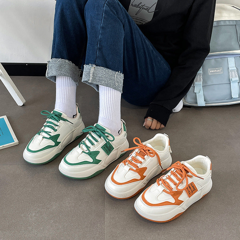 Women's Lightweight Breathable Slip-Resistant Walking Shoes - White & Green Accent Casual Sneakers, Cushioned EVA Insole & Non-Slip Rubber Outsole for Everyday, Office, Shopping - Summer Shoes, Everyday Comfort Footwear, Fabric Lined Interior