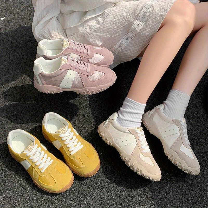 Women'S Classic White Walking Shoes - Breathable Slip-Resistant Rubber Sole, EVA Cushioned Insole & Lightweight Design for Spring\u002FFall Training, Casual Errands, Light Running - Spring Summer Fall Essential, Ladies Walking Shoes, Training Sneakers, St