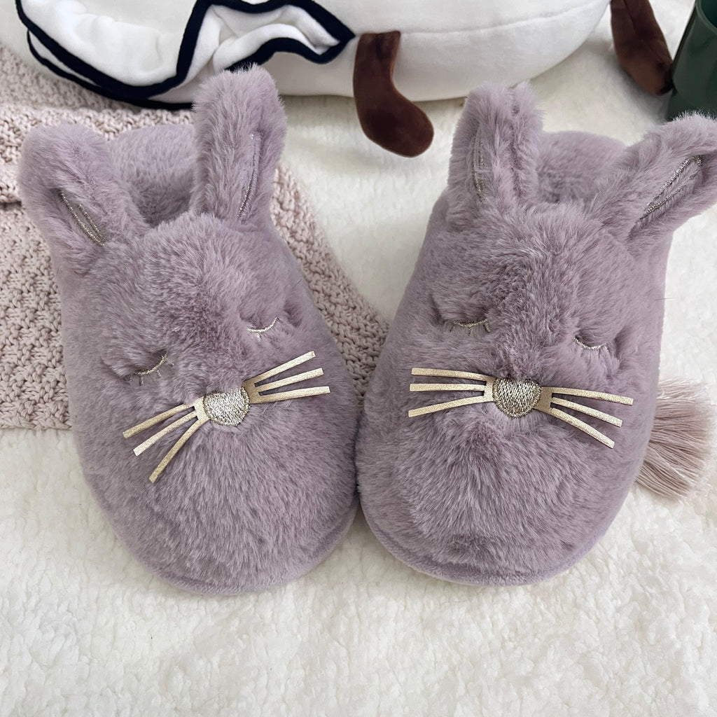 Spring Festival Cute Rabbit Animal Shape Winter Warm Slippers Indoor and Outdoor Shoes Creative Gift Suitable for Bedroom and Outdoor Use