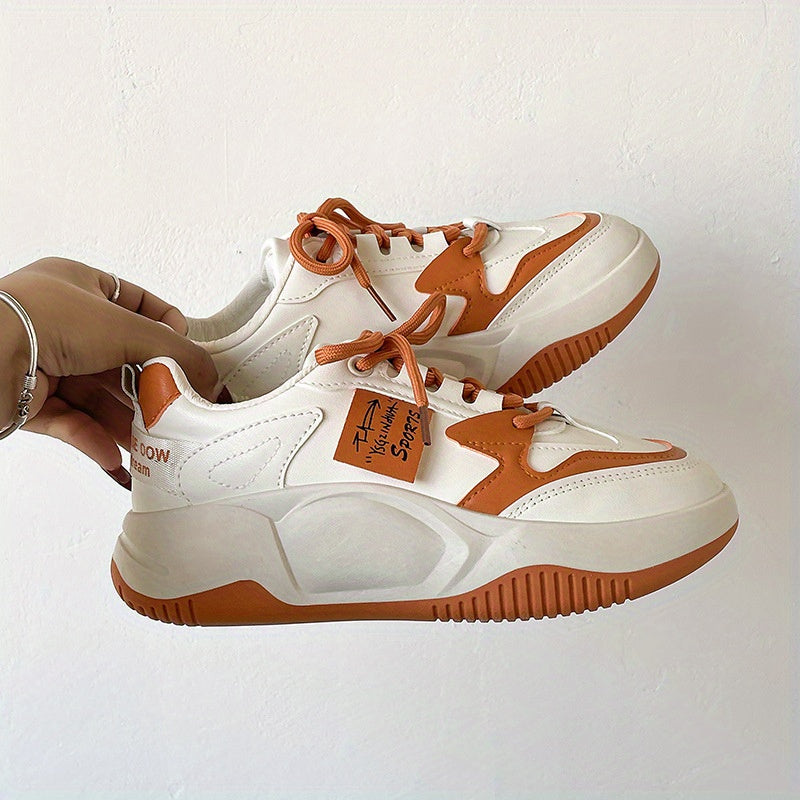 Women's Lightweight Breathable Slip-Resistant Walking Shoes - White & Green Accent Casual Sneakers, Cushioned EVA Insole & Non-Slip Rubber Outsole for Everyday, Office, Shopping - Summer Shoes, Everyday Comfort Footwear, Fabric Lined Interior