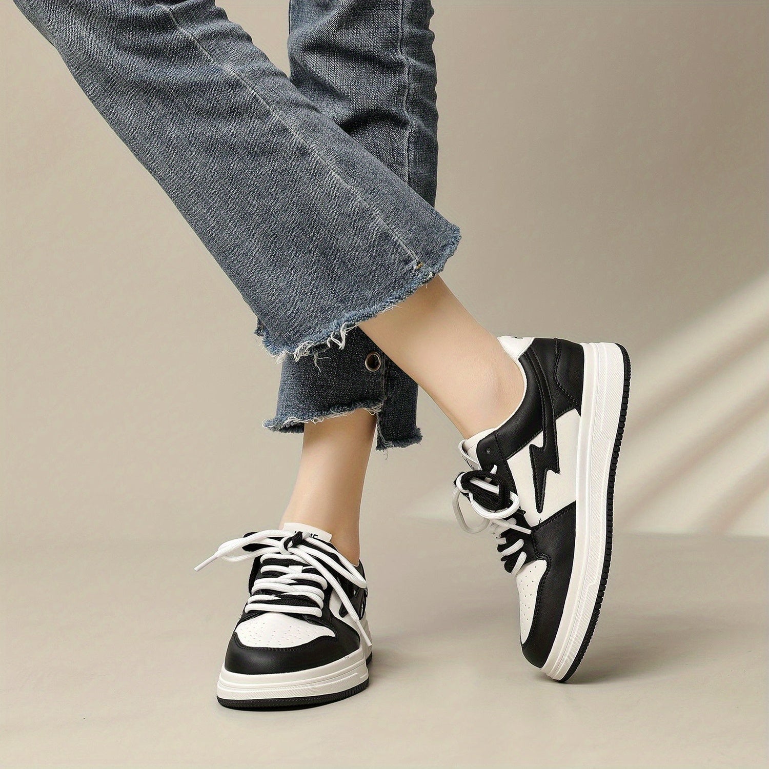 Women'S Thick-Soled White Shoes Platform Sole Niche Versatile Sports Casual Soft-Soled Skateboard Shoes