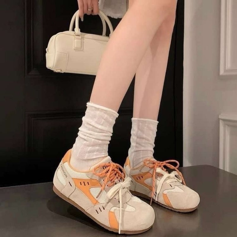 Women'S Casual Sneakers - Breathable Mesh Upper, Comfortable Lining, Lightweight Anti-Slip Rubber Sole, Versatile for All Occasions, White with Blue Accents, Allseason Shoes | Stylish Casual Shoes | Comfortable Fit