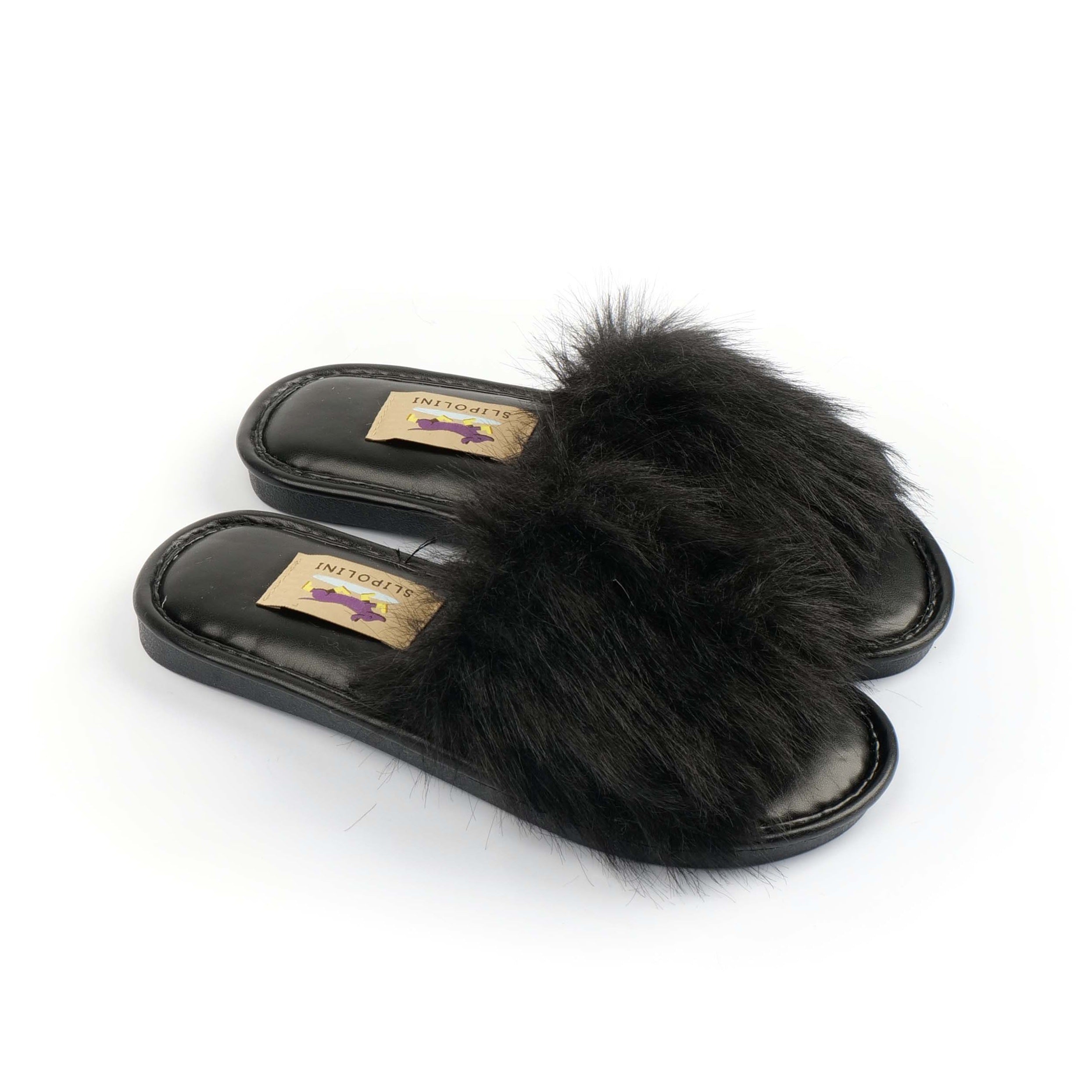 Slipolini Luxe Home Women's Slippers - Premium Soft Plush Upper, Leather Sole, Chic Slip-On Design, Elegant Neutral Tones - Luxurious Comfort for Stylish Lounging, Perfect for Cozy Evenings and Relaxation at Home