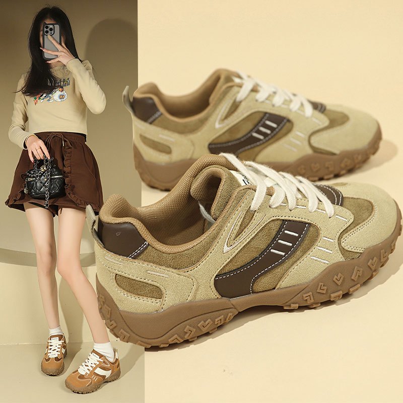 Women's Lightweight Breathable Sneakers - Thick Anti-Slip Sole, Cushioned EVA Insole - Beige\u002FWhite Accent - Gym, Running, Everyday Shoes - All-Day Comfort & Arch Support - Non-Slip Rubber Outsole - Summer Walking Shoes for Women, Ladies Sneakers, Gym