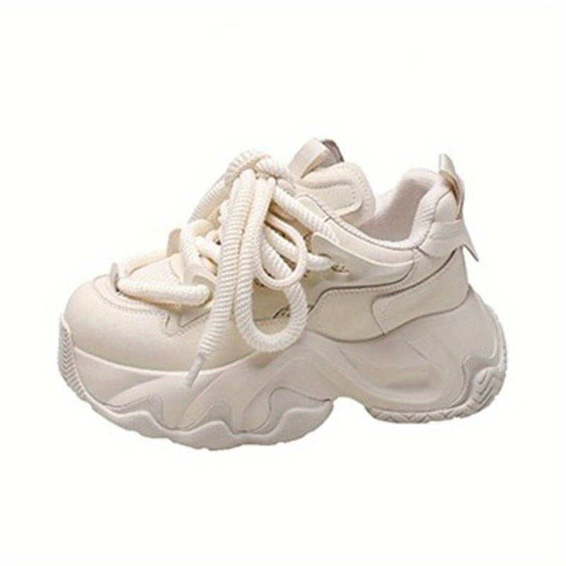 Breathable Women's Sneakers Lightweight Breathable Women's Athletic Sneakers | Soft Stretch Lace-Up Walking Shoes with Cushioned Support | White with Navy Accents | Perfect for Outdoor Activities, Casual Wear & Summer Running | Stylish Comfortable Fit