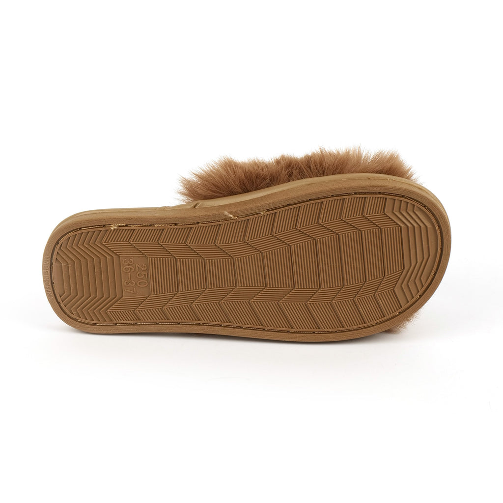 Slipolini Fluffy Cloud Soft Plush Slippers for Women - Cozy Indoor Footwear, Plush Fabric, Slip-On Design, Available in Neutral Tones - Comfortable and Relaxing for Lounging at Home, Winding Down After Work, or Enjoying Cozy Evenings