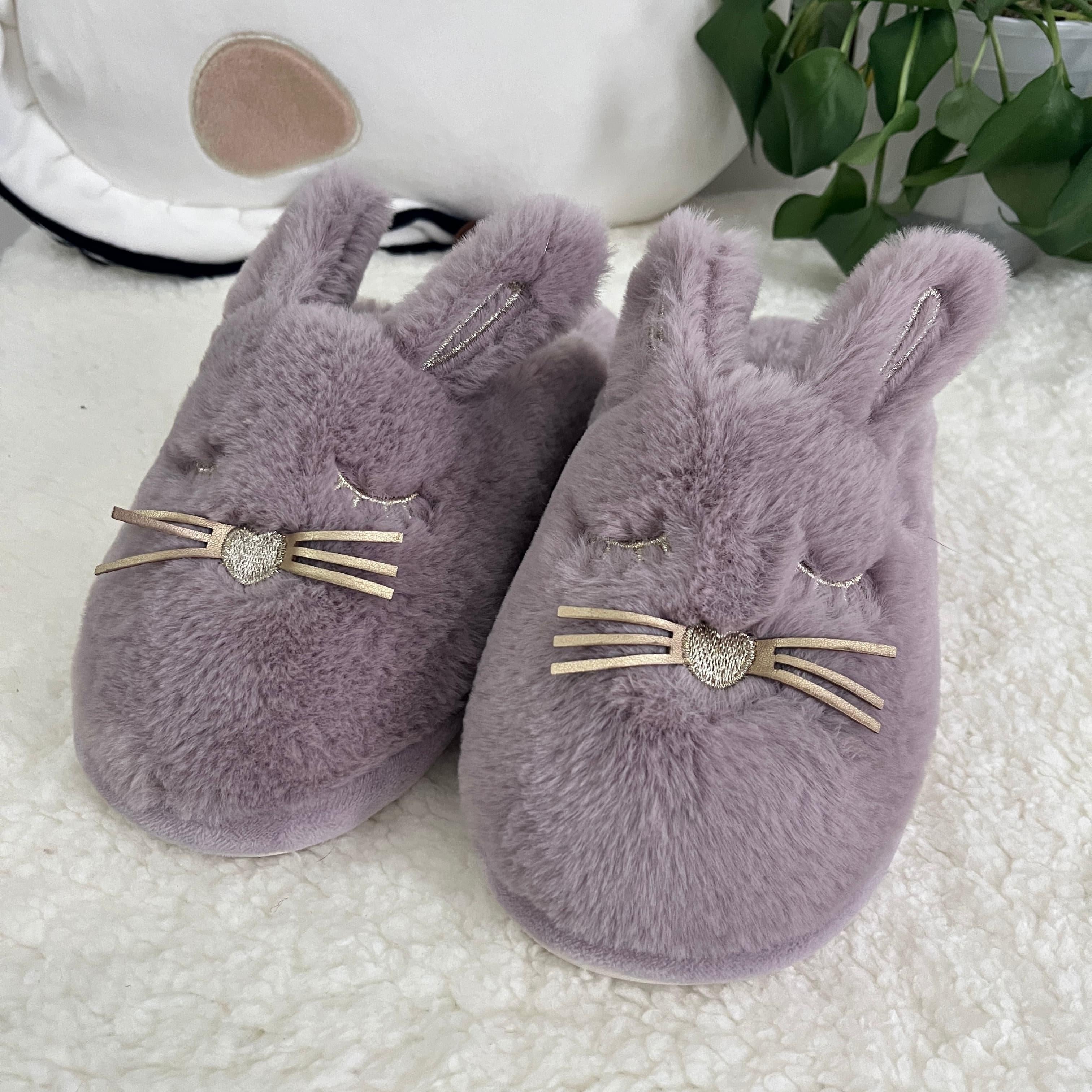 Spring Festival Cute Rabbit Animal Shape Winter Warm Slippers Indoor and Outdoor Shoes Creative Gift Suitable for Bedroom and Outdoor Use
