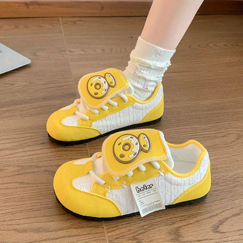 Women's Gym Shoes - Flexible Bendable Sole with Cushioned EVA Insole, Non-Slip Rubber Outsole - Lightweight Workout Sneakers for Yoga, Running, Casual - Breathable PU Upper - Beige\u002FWhite Colorway - All-Day Comfort for Everyday & Athletic Activities,