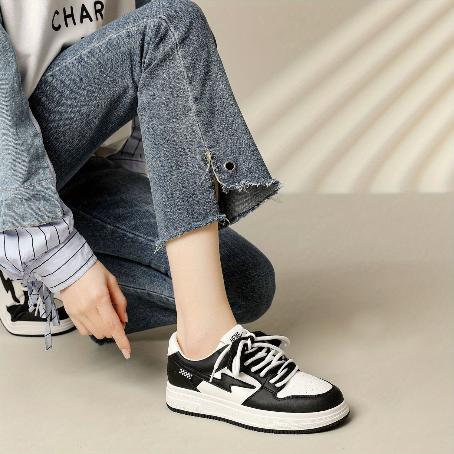 Women'S Thick-Soled White Shoes Platform Sole Niche Versatile Sports Casual Soft-Soled Skateboard Shoes