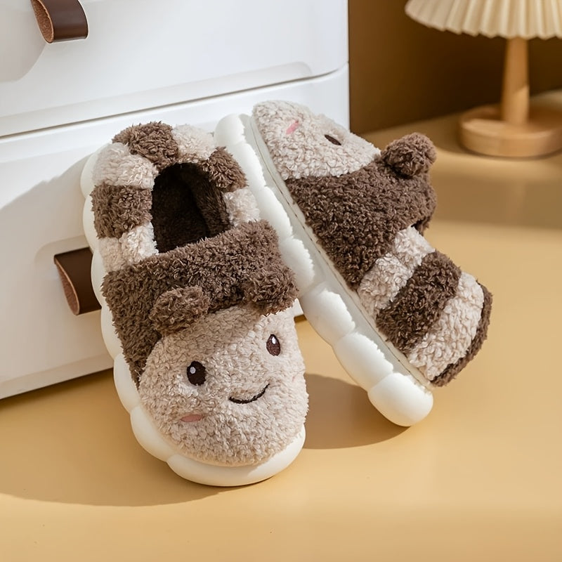 Cozy Bee-Themed Plush Winter Slippers for Women – Soft, Warm Indoor Shoes with Cute Animal Design, Ideal for Bedroom and Outdoor Use, Valentine's Day Gifts