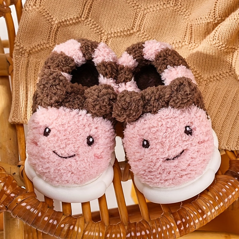 Cozy Bee-Themed Plush Winter Slippers for Women – Soft, Warm Indoor Shoes with Cute Animal Design, Ideal for Bedroom and Outdoor Use, Valentine's Day Gifts
