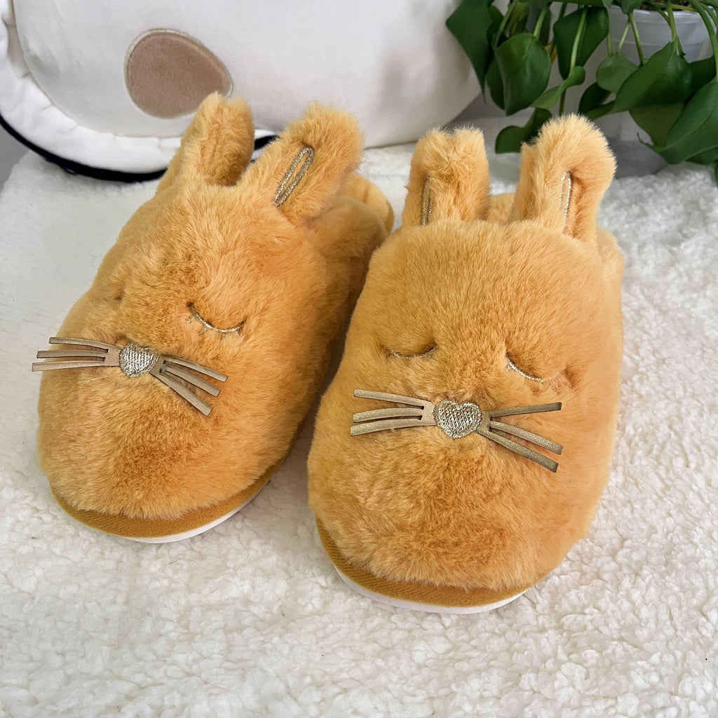 Spring Festival Cute Rabbit Animal Shape Winter Warm Slippers Indoor and Outdoor Shoes Creative Gift Suitable for Bedroom and Outdoor Use