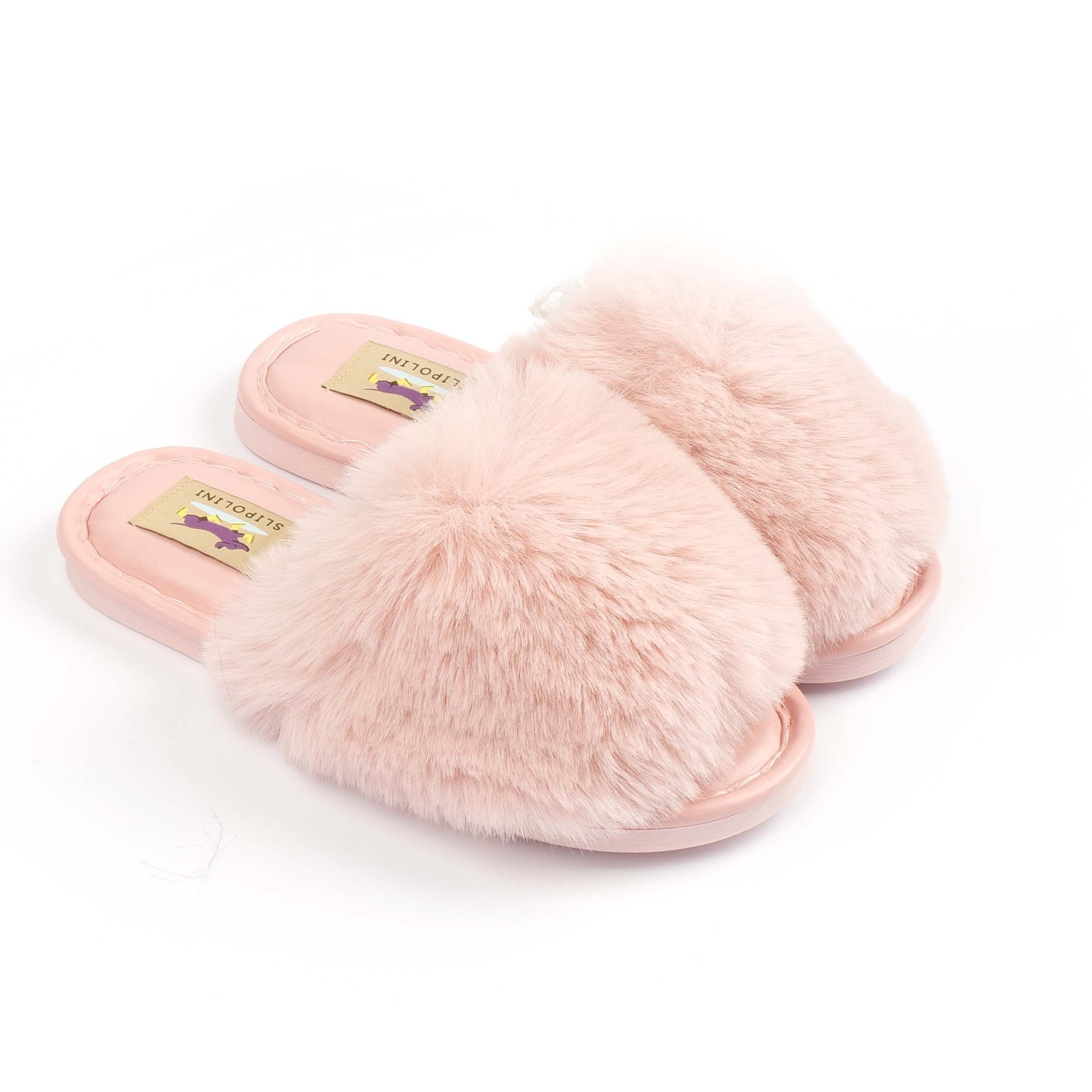 Slipolini Fluffy Cloud Soft Plush Slippers for Women - Cozy Indoor Footwear, Plush Fabric, Slip-On Design, Available in Neutral Tones - Comfortable and Relaxing for Lounging at Home, Winding Down After Work, or Enjoying Cozy Evenings
