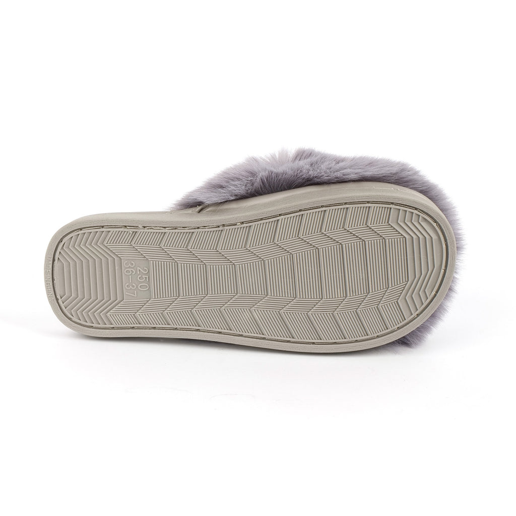 Slipolini Fluffy Cloud Soft Plush Slippers for Women - Cozy Indoor Footwear, Plush Fabric, Slip-On Design, Available in Neutral Tones - Comfortable and Relaxing for Lounging at Home, Winding Down After Work, or Enjoying Cozy Evenings